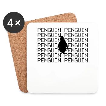 Pinguin - Untersetzer (4er-Set) - Weiß - Vorne