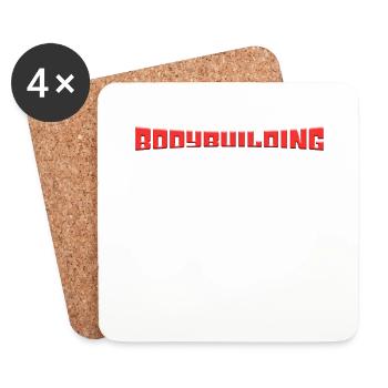 bodybuilding - Untersetzer (4er-Set) - Weiß - Vorne