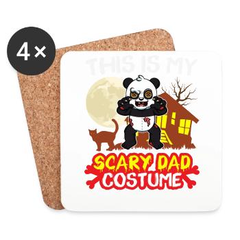 C’est mon costume de père effrayant drôle Halloween - Dessous de verre (lot de 4) - blanc - Devant