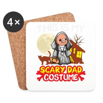 This Is My Scary Dad Costume Funny Halloween - Coasters (set of 4) - white - Front