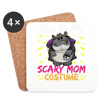 C’est mon costume de maman effrayant drôle Halloween - Dessous de verre (lot de 4) - blanc - Devant
