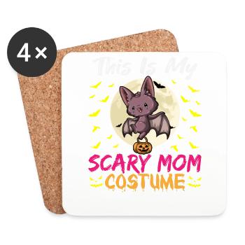 C’est mon costume de maman effrayant drôle Halloween - Dessous de verre (lot de 4) - blanc - Devant