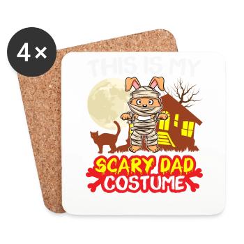 C’est mon costume de père effrayant drôle Halloween - Dessous de verre (lot de 4) - blanc - Devant