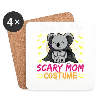 C’est mon costume de maman effrayant drôle Halloween - Dessous de verre (lot de 4) - blanc - Devant