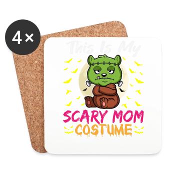 This Is My Scary Mom Costume Funny Halloween - Coasters (set of 4) - white - Front