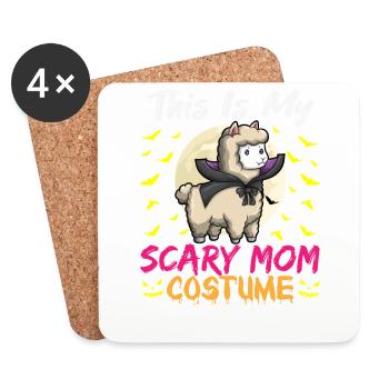 C’est mon costume de maman effrayant drôle Halloween - Dessous de verre (lot de 4) - blanc - Devant