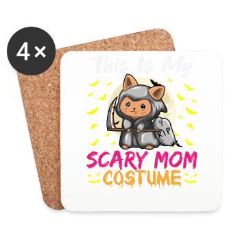 This Is My Scary Mom Costume Funny Halloween - Coasters (set of 4) - white - Front