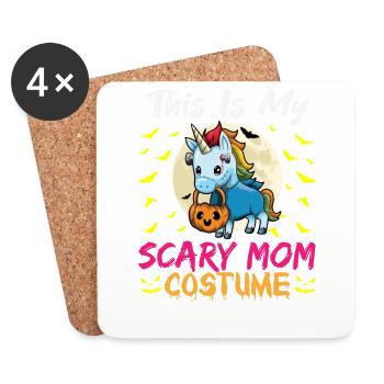 This Is My Scary Mom Costume Funny Halloween - Coasters (set of 4) - white - Front