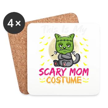 C’est mon costume de maman effrayant drôle Halloween - Dessous de verre (lot de 4) - blanc - Devant