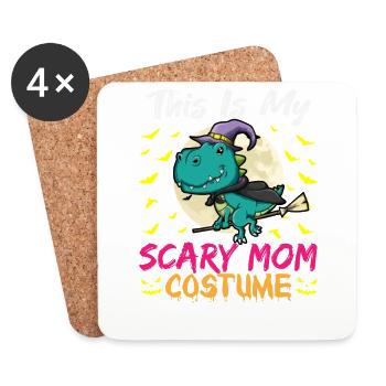 C’est mon costume de maman effrayant drôle Halloween - Dessous de verre (lot de 4) - blanc - Devant