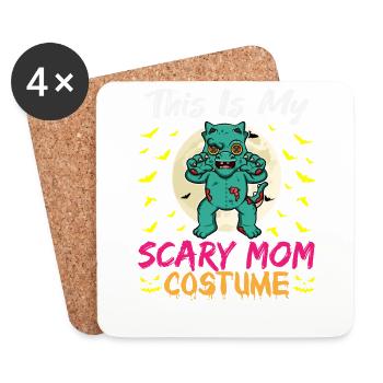 C’est mon costume de maman effrayant drôle Halloween - Dessous de verre (lot de 4) - blanc - Devant
