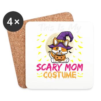 C’est mon costume de maman effrayant drôle Halloween - Dessous de verre (lot de 4) - blanc - Devant
