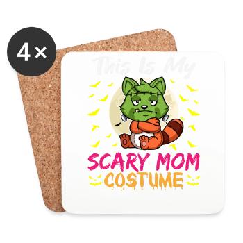 C’est mon costume de maman effrayant drôle Halloween - Dessous de verre (lot de 4) - blanc - Devant
