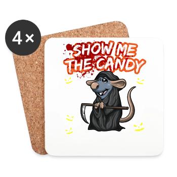 Show Me The Candy Halloween Costume Trick Or Treat - Untersetzer (4er-Set) - Weiß - Vorne