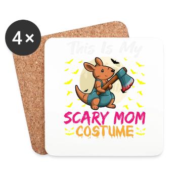 C’est mon costume de maman effrayant drôle Halloween - Dessous de verre (lot de 4) - blanc - Devant