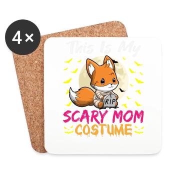 C’est mon costume de maman effrayant drôle Halloween - Dessous de verre (lot de 4) - blanc - Devant