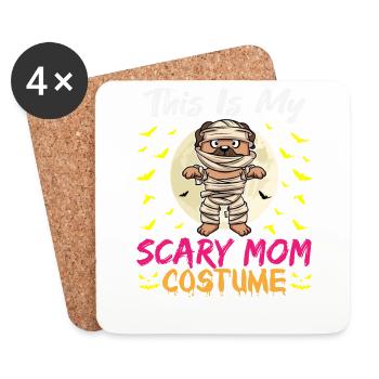 This Is My Scary Mom Costume Funny Halloween - Coasters (set of 4) - white - Front