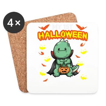 Mon premier anniversaire d’Halloween Scary Hallow’s Eve - Dessous de verre (lot de 4) - blanc - Devant