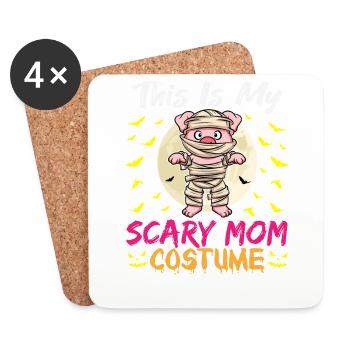 This Is My Scary Mom Costume Funny Halloween - Coasters (set of 4) - white - Front