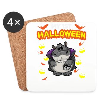 Mon premier anniversaire d’Halloween Scary Hallow’s Eve - Dessous de verre (lot de 4) - blanc - Devant