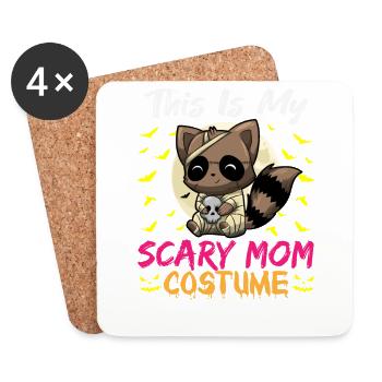 C’est mon costume de maman effrayant drôle Halloween - Dessous de verre (lot de 4) - blanc - Devant