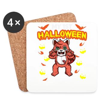 Mon premier anniversaire d’Halloween Scary Hallow’s Eve - Dessous de verre (lot de 4) - blanc - Devant
