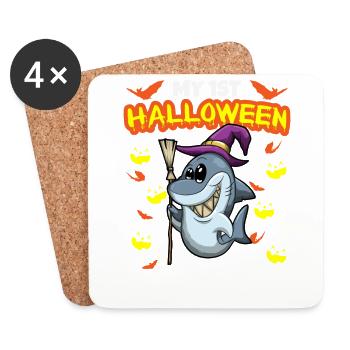 My First Halloween Scary Hallow's Eve Birthday - Coasters (set of 4) - white - Front