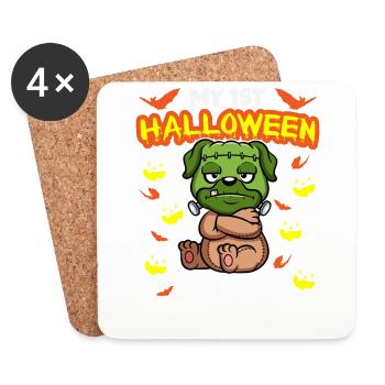 Mon premier anniversaire d’Halloween Scary Hallow’s Eve - Dessous de verre (lot de 4) - blanc - Devant