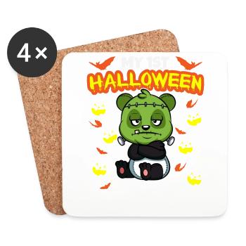 Mon premier anniversaire d’Halloween Scary Hallow’s Eve - Dessous de verre (lot de 4) - blanc - Devant