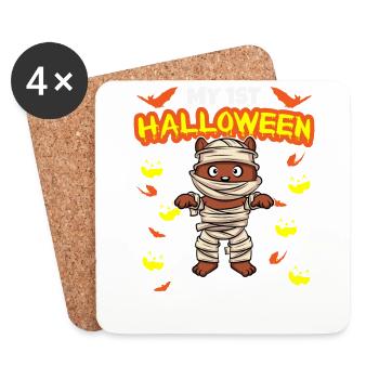 My First Halloween Scary Hallow's Eve Birthday - Coasters (set of 4) - white - Front
