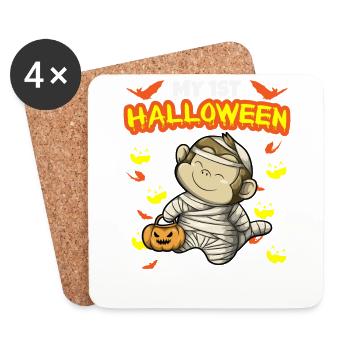 Mon premier anniversaire d’Halloween Scary Hallow’s Eve - Dessous de verre (lot de 4) - blanc - Devant