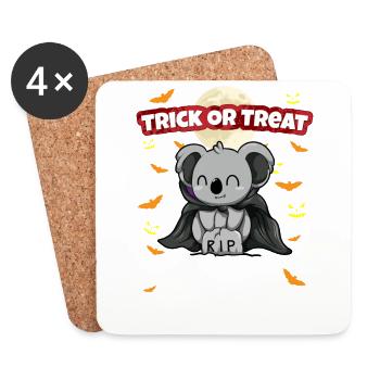 Trick Or Treat Scary Creepy Halloween Monster - Untersetzer (4er-Set) - Weiß - Vorne