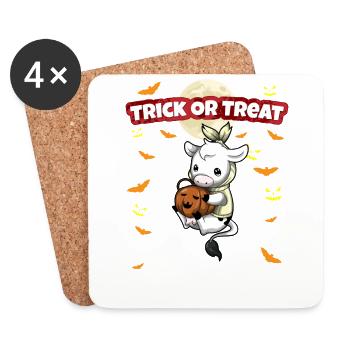 Trick Or Treat Scary Creepy Halloween Monster - Untersetzer (4er-Set) - Weiß - Vorne
