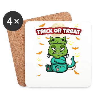 Trick Or Treat Scary Creepy Halloween Monster - Untersetzer (4er-Set) - Weiß - Vorne