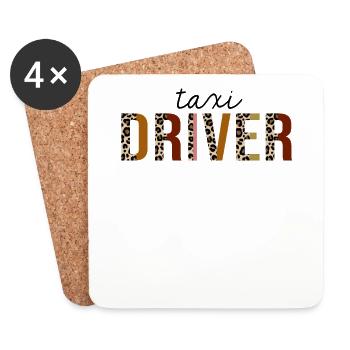 Tax Preparer Leopard Print Funny - Coasters (set of 4) - white - Front