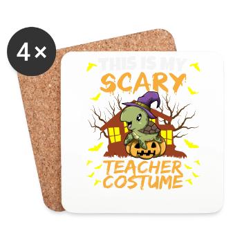 C’est mon effrayant professeur Costume School Halloween - Dessous de verre (lot de 4) - blanc - Devant