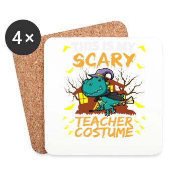 This Is My Scary Teacher Costume School Halloween - Untersetzer (4er-Set) - Weiß - Vorne