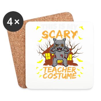 This Is My Scary Teacher Costume School Halloween - Untersetzer (4er-Set) - Weiß - Vorne