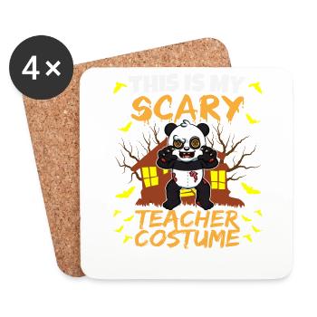 C’est mon effrayant professeur Costume School Halloween - Dessous de verre (lot de 4) - blanc - Devant