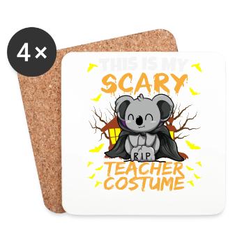 This Is My Scary Teacher Costume School Halloween - Untersetzer (4er-Set) - Weiß - Vorne
