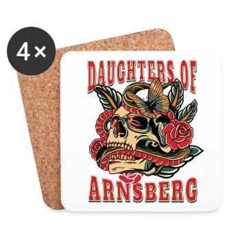 Arnsberg Frau Geschenk daughters of Arnsberg - Untersetzer (4er-Set) - Weiß - Vorne