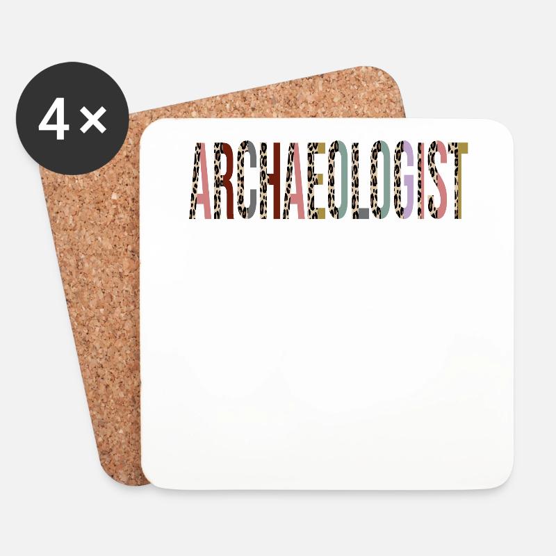 Archäologe - Untersetzer (4er-Set) - Weiß