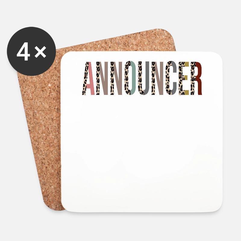 Ansager - Untersetzer (4er-Set) - Weiß