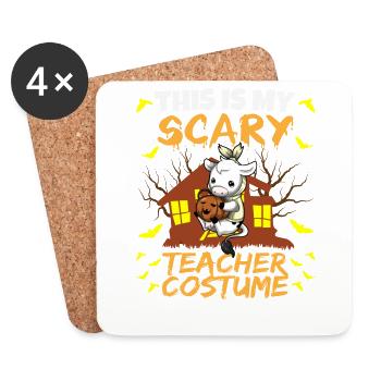 This Is My Scary Teacher Costume School Halloween - Untersetzer (4er-Set) - Weiß - Vorne