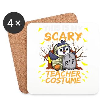 This Is My Scary Teacher Costume School Halloween - Untersetzer (4er-Set) - Weiß - Vorne