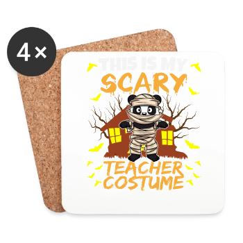 C’est mon effrayant professeur Costume School Halloween - Dessous de verre (lot de 4) - blanc - Devant