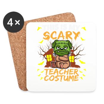 This Is My Scary Teacher Costume School Halloween - Untersetzer (4er-Set) - Weiß - Vorne