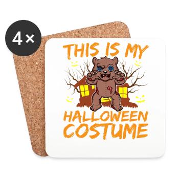 Scary Creepy Animal This Is My Halloween Costume - Coasters (set of 4) - white - Front