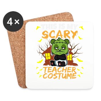 This Is My Scary Teacher Costume School Halloween - Untersetzer (4er-Set) - Weiß - Vorne