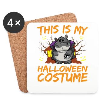 Scary Creepy Animal This Is My Halloween Costume - Coasters (set of 4) - white - Front